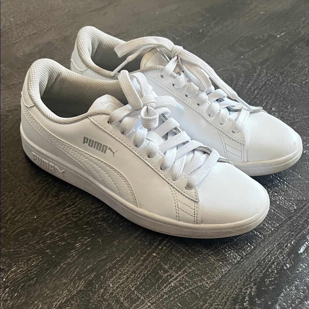 Puma Classic White Lace-Up Sneakers